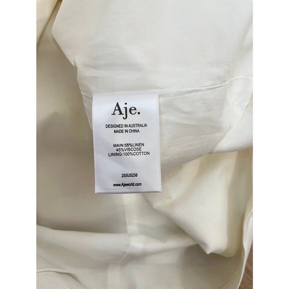NEW NWT Aje. Ana Mini Dress Ivory US Size 4 - Picture 6 of 7